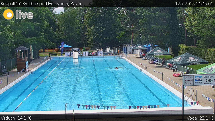 Koupaliště Bystřice pod Hostýnem - Bazén - 12.7.2025 v 14:45 Koupaliště Bystřice pod Hostýnem - Bazén - 12.7.2025 v 14:45