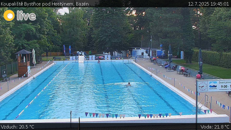 Koupaliště Bystřice pod Hostýnem - Bazén - 12.7.2025 v 19:45 Koupaliště Bystřice pod Hostýnem - Bazén - 12.7.2025 v 19:45
