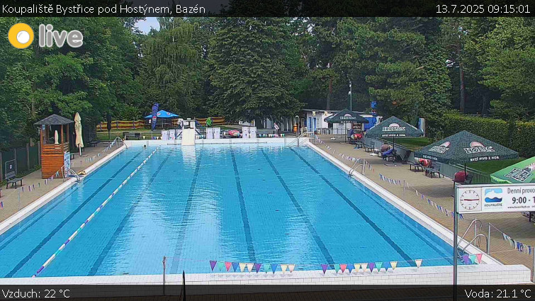 Koupaliště Bystřice pod Hostýnem - Bazén - 13.7.2025 v 09:15 Koupaliště Bystřice pod Hostýnem - Bazén - 13.7.2025 v 09:15