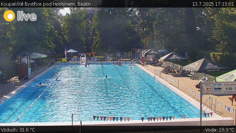 Koupaliště Bystřice pod Hostýnem - Bazén - 13.7.2025 v 17:15 Koupaliště Bystřice pod Hostýnem - Bazén - 13.7.2025 v 17:15