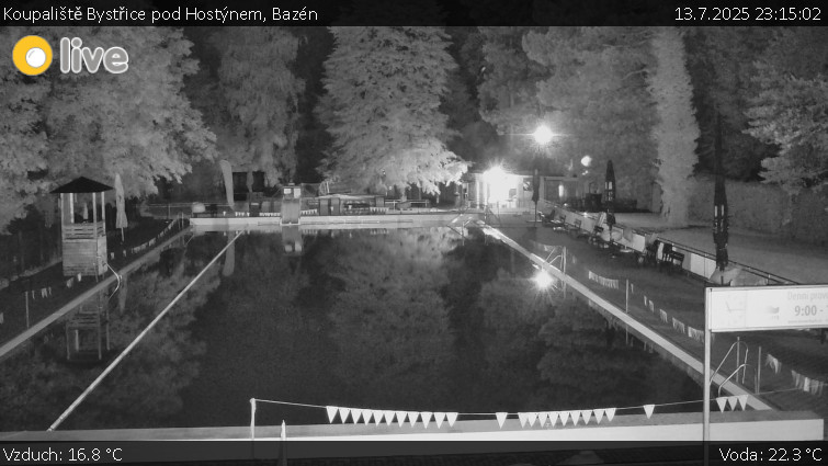 Koupaliště Bystřice pod Hostýnem - Bazén - 13.7.2025 v 23:15 Koupaliště Bystřice pod Hostýnem - Bazén - 13.7.2025 v 23:15