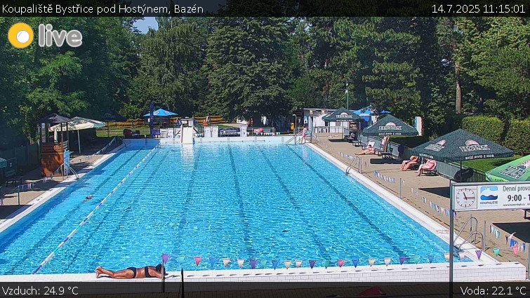 Koupaliště Bystřice pod Hostýnem - Bazén - 14.7.2025 v 11:15 Koupaliště Bystřice pod Hostýnem - Bazén - 14.7.2025 v 11:15