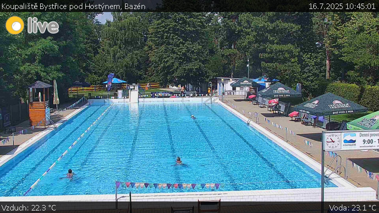 Koupaliště Bystřice pod Hostýnem - Bazén - 16.7.2025 v 10:45 Koupaliště Bystřice pod Hostýnem - Bazén - 16.7.2025 v 10:45