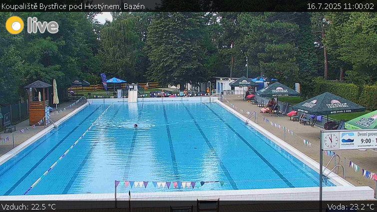 Koupaliště Bystřice pod Hostýnem - Bazén - 16.7.2025 v 11:00 Koupaliště Bystřice pod Hostýnem - Bazén - 16.7.2025 v 11:00