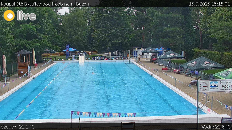 Koupaliště Bystřice pod Hostýnem - Bazén - 16.7.2025 v 15:15 Koupaliště Bystřice pod Hostýnem - Bazén - 16.7.2025 v 15:15