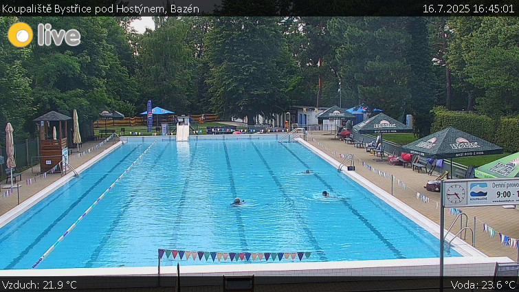 Koupaliště Bystřice pod Hostýnem - Bazén - 16.7.2025 v 16:45 Koupaliště Bystřice pod Hostýnem - Bazén - 16.7.2025 v 16:45