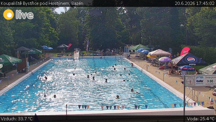 Koupaliště Bystřice pod Hostýnem - Bazén - 20.6.2026 v 17:45