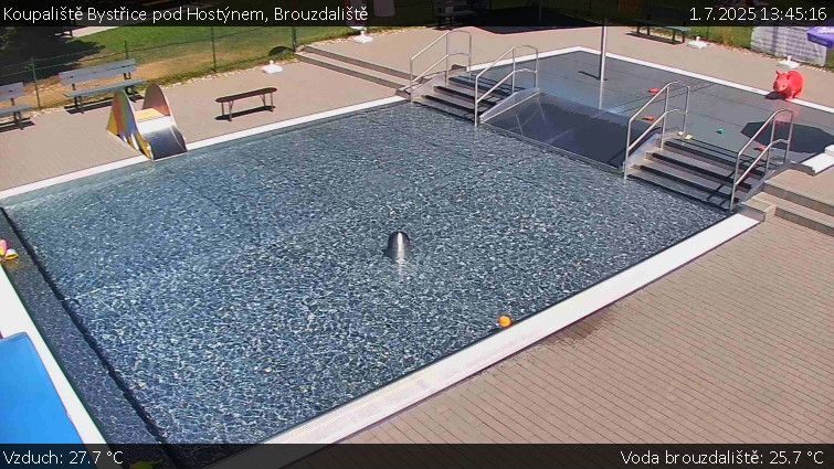 Koupaliště Bystřice pod Hostýnem - Brouzdaliště - 1.7.2025 v 13:45 Koupaliště Bystřice pod Hostýnem - Brouzdaliště - 1.7.2025 v 13:45