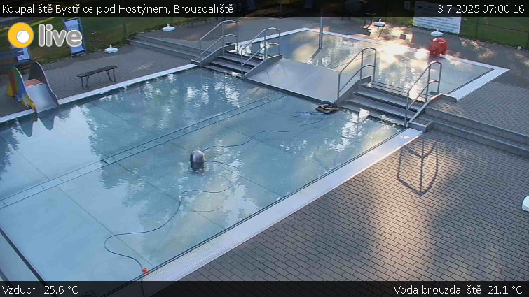 Koupaliště Bystřice pod Hostýnem - Brouzdaliště - 3.7.2025 v 07:00