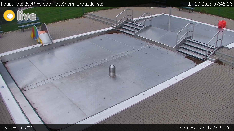 Koupaliště Bystřice pod Hostýnem - Brouzdaliště - 17.10.2025 v 07:45 Koupaliště Bystřice pod Hostýnem - Brouzdaliště - 17.10.2025 v 07:45