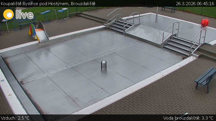 Koupaliště Bystřice pod Hostýnem - Brouzdaliště - 26.3.2026 v 06:45