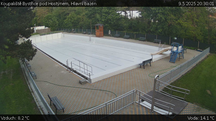 Koupaliště Bystřice pod Hostýnem - Hlavní bazén - 9.5.2025 v 20:30 Koupaliště Bystřice pod Hostýnem - Hlavní bazén - 9.5.2025 v 20:30