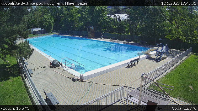Koupaliště Bystřice pod Hostýnem - Hlavní bazén - 12.5.2025 v 13:45 Koupaliště Bystřice pod Hostýnem - Hlavní bazén - 12.5.2025 v 13:45