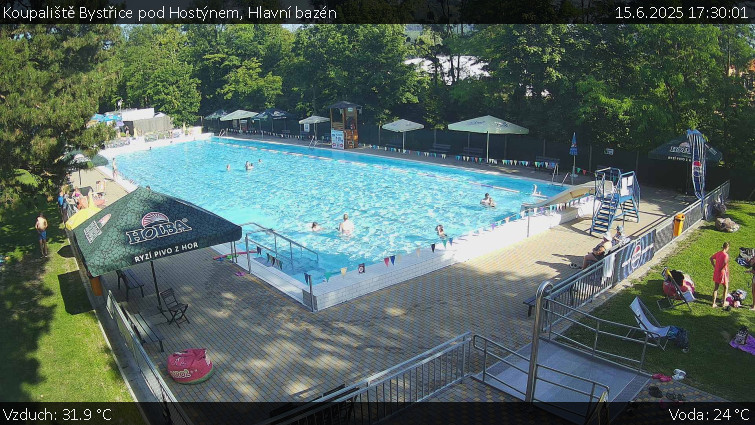 Koupaliště Bystřice pod Hostýnem - Hlavní bazén - 15.6.2025 v 17:30 Koupaliště Bystřice pod Hostýnem - Hlavní bazén - 15.6.2025 v 17:30