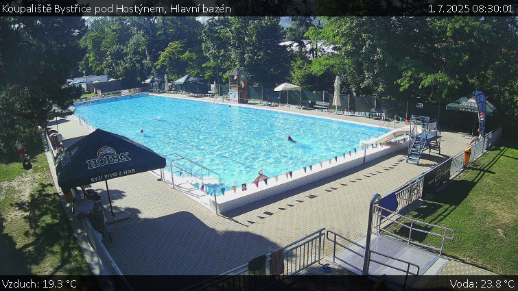 Koupaliště Bystřice pod Hostýnem - Hlavní bazén - 1.7.2025 v 08:30