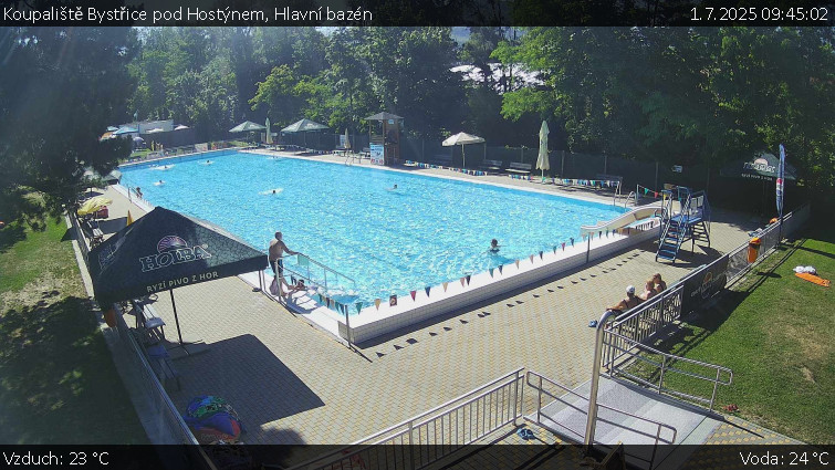 Koupaliště Bystřice pod Hostýnem - Hlavní bazén - 1.7.2025 v 09:45 Koupaliště Bystřice pod Hostýnem - Hlavní bazén - 1.7.2025 v 09:45