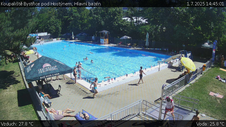 Koupaliště Bystřice pod Hostýnem - Hlavní bazén - 1.7.2025 v 14:45 Koupaliště Bystřice pod Hostýnem - Hlavní bazén - 1.7.2025 v 14:45