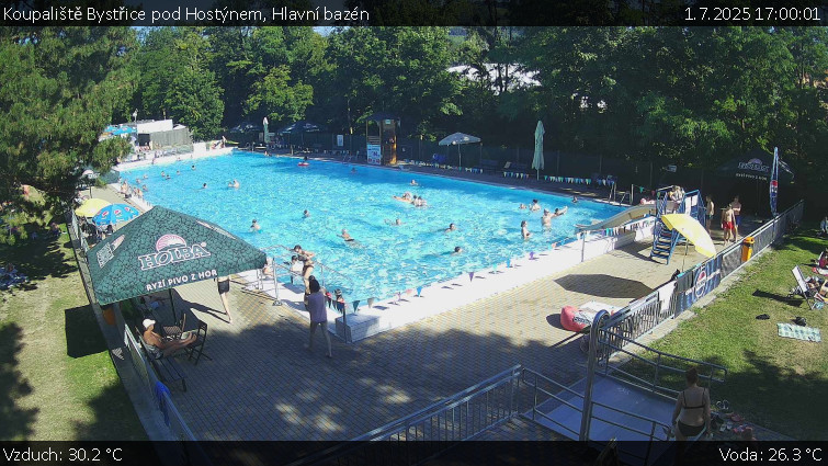 Koupaliště Bystřice pod Hostýnem - Hlavní bazén - 1.7.2025 v 17:00
