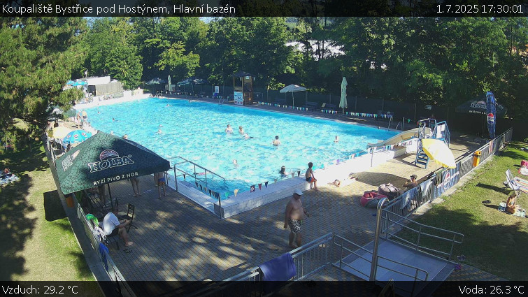 Koupaliště Bystřice pod Hostýnem - Hlavní bazén - 1.7.2025 v 17:30 Koupaliště Bystřice pod Hostýnem - Hlavní bazén - 1.7.2025 v 17:30