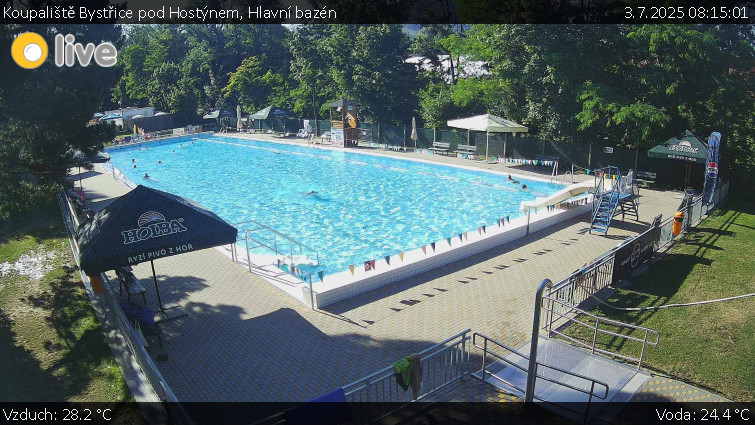 Koupaliště Bystřice pod Hostýnem - Hlavní bazén - 3.7.2025 v 08:15