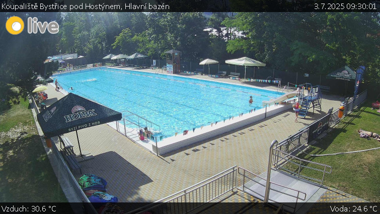 Koupaliště Bystřice pod Hostýnem - Hlavní bazén - 3.7.2025 v 09:30