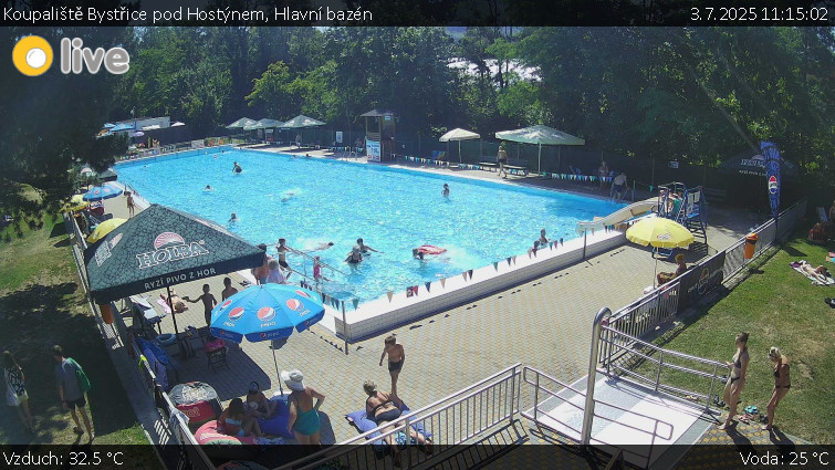 Koupaliště Bystřice pod Hostýnem - Hlavní bazén - 3.7.2025 v 11:15