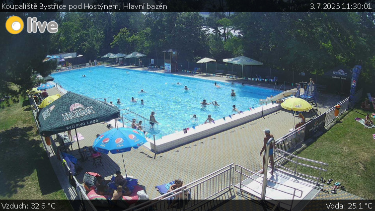Koupaliště Bystřice pod Hostýnem - Hlavní bazén - 3.7.2025 v 11:30