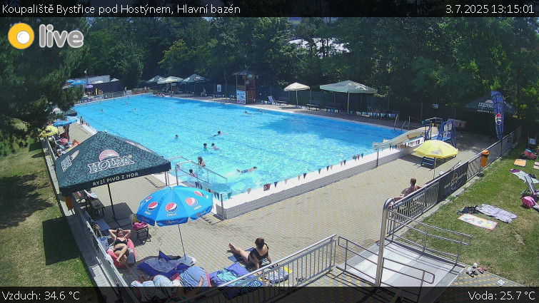 Koupaliště Bystřice pod Hostýnem - Hlavní bazén - 3.7.2025 v 13:15