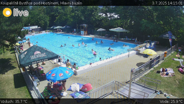 Koupaliště Bystřice pod Hostýnem - Hlavní bazén - 3.7.2025 v 14:15