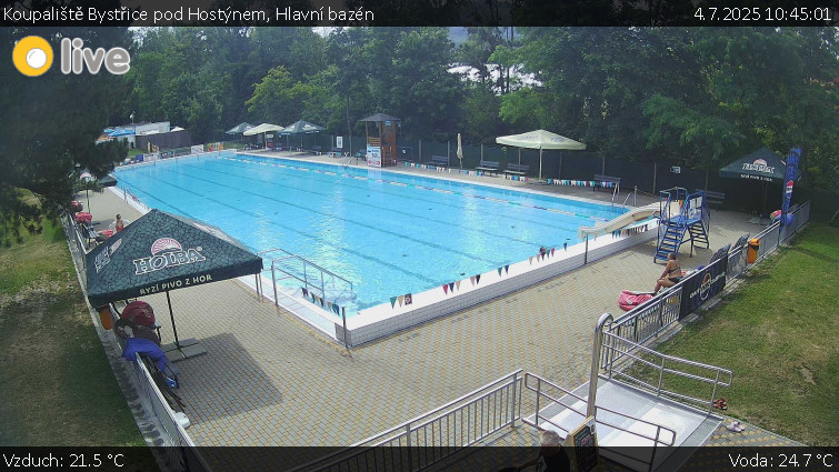Koupaliště Bystřice pod Hostýnem - Hlavní bazén - 4.7.2025 v 10:45 Koupaliště Bystřice pod Hostýnem - Hlavní bazén - 4.7.2025 v 10:45