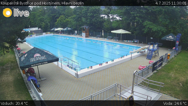 Koupaliště Bystřice pod Hostýnem - Hlavní bazén - 4.7.2025 v 11:30 Koupaliště Bystřice pod Hostýnem - Hlavní bazén - 4.7.2025 v 11:30