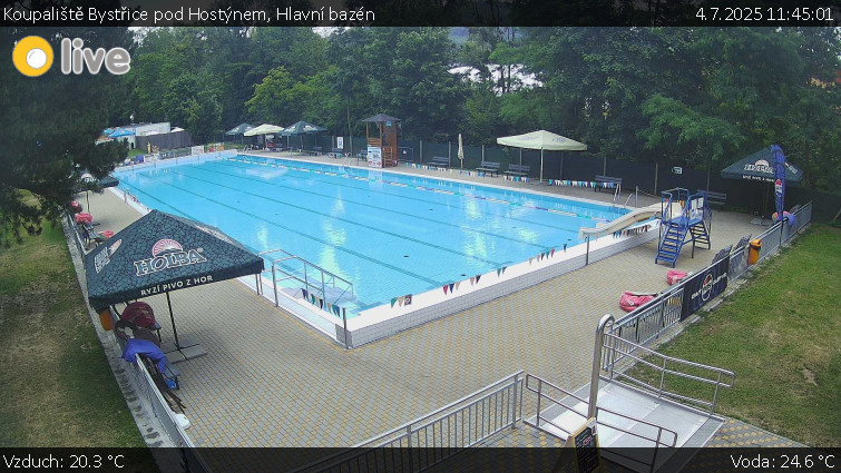 Koupaliště Bystřice pod Hostýnem - Hlavní bazén - 4.7.2025 v 11:45 Koupaliště Bystřice pod Hostýnem - Hlavní bazén - 4.7.2025 v 11:45