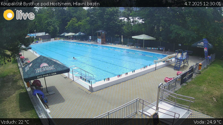 Koupaliště Bystřice pod Hostýnem - Hlavní bazén - 4.7.2025 v 12:30 Koupaliště Bystřice pod Hostýnem - Hlavní bazén - 4.7.2025 v 12:30