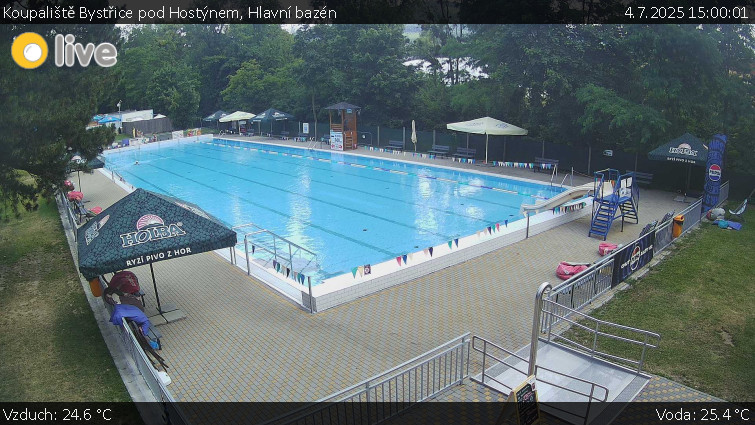 Koupaliště Bystřice pod Hostýnem - Hlavní bazén - 4.7.2025 v 15:00 Koupaliště Bystřice pod Hostýnem - Hlavní bazén - 4.7.2025 v 15:00