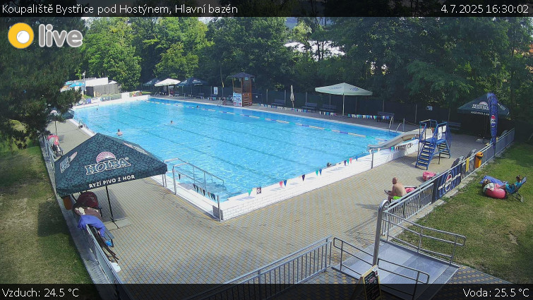 Koupaliště Bystřice pod Hostýnem - Hlavní bazén - 4.7.2025 v 16:30 Koupaliště Bystřice pod Hostýnem - Hlavní bazén - 4.7.2025 v 16:30