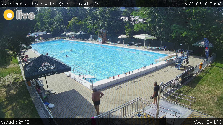Koupaliště Bystřice pod Hostýnem - Hlavní bazén - 6.7.2025 v 09:00 Koupaliště Bystřice pod Hostýnem - Hlavní bazén - 6.7.2025 v 09:00