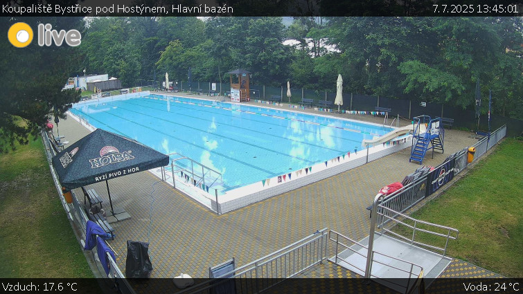 Koupaliště Bystřice pod Hostýnem - Hlavní bazén - 7.7.2025 v 13:45 Koupaliště Bystřice pod Hostýnem - Hlavní bazén - 7.7.2025 v 13:45