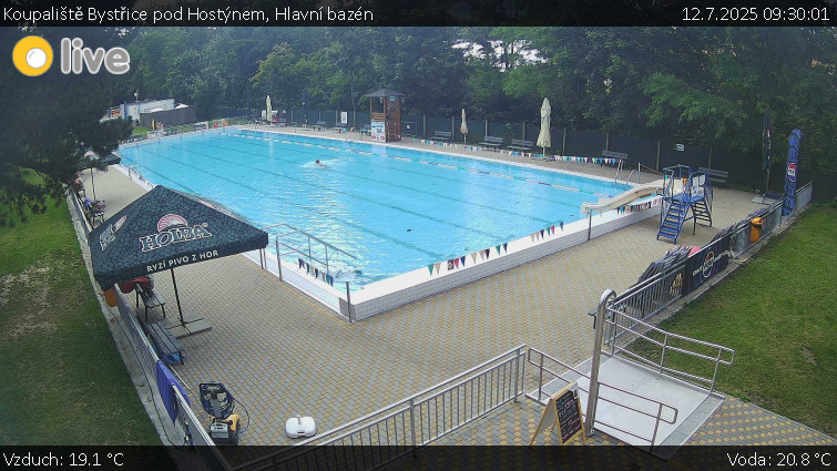 Koupaliště Bystřice pod Hostýnem - Hlavní bazén - 12.7.2025 v 09:30 Koupaliště Bystřice pod Hostýnem - Hlavní bazén - 12.7.2025 v 09:30