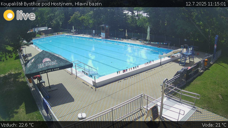 Koupaliště Bystřice pod Hostýnem - Hlavní bazén - 12.7.2025 v 11:15 Koupaliště Bystřice pod Hostýnem - Hlavní bazén - 12.7.2025 v 11:15