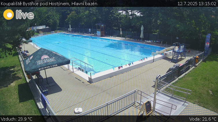 Koupaliště Bystřice pod Hostýnem - Hlavní bazén - 12.7.2025 v 13:15 Koupaliště Bystřice pod Hostýnem - Hlavní bazén - 12.7.2025 v 13:15