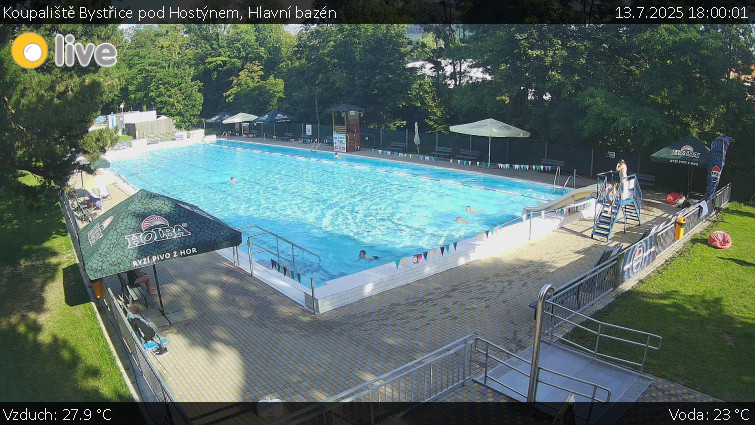 Koupaliště Bystřice pod Hostýnem - Hlavní bazén - 13.7.2025 v 18:00 Koupaliště Bystřice pod Hostýnem - Hlavní bazén - 13.7.2025 v 18:00