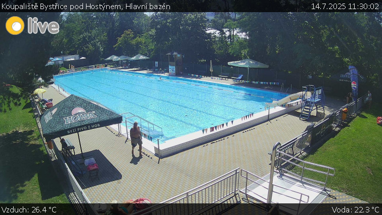 Koupaliště Bystřice pod Hostýnem - Hlavní bazén - 14.7.2025 v 11:30 Koupaliště Bystřice pod Hostýnem - Hlavní bazén - 14.7.2025 v 11:30