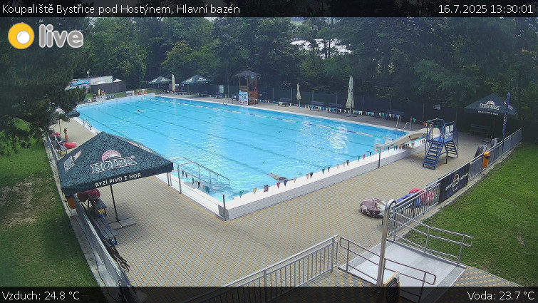Koupaliště Bystřice pod Hostýnem - Hlavní bazén - 16.7.2025 v 13:30 Koupaliště Bystřice pod Hostýnem - Hlavní bazén - 16.7.2025 v 13:30
