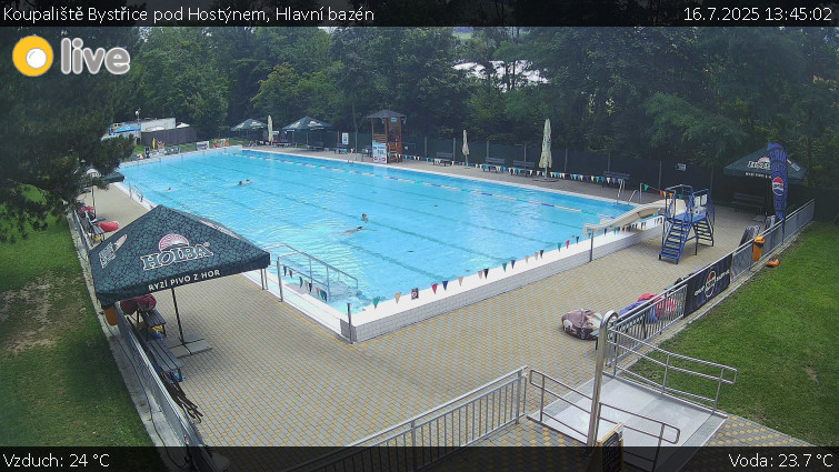 Koupaliště Bystřice pod Hostýnem - Hlavní bazén - 16.7.2025 v 13:45