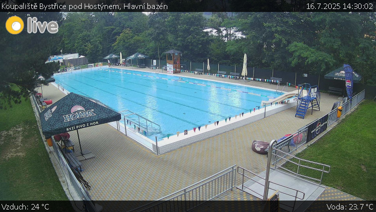 Koupaliště Bystřice pod Hostýnem - Hlavní bazén - 16.7.2025 v 14:30 Koupaliště Bystřice pod Hostýnem - Hlavní bazén - 16.7.2025 v 14:30