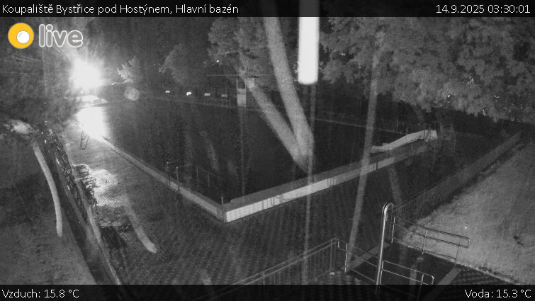 Koupaliště Bystřice pod Hostýnem - Hlavní bazén - 14.9.2025 v 03:30