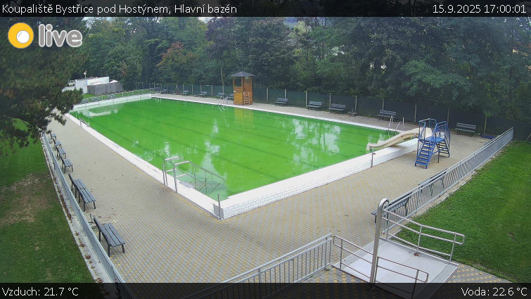 Koupaliště Bystřice pod Hostýnem - Hlavní bazén - 15.9.2025 v 17:00