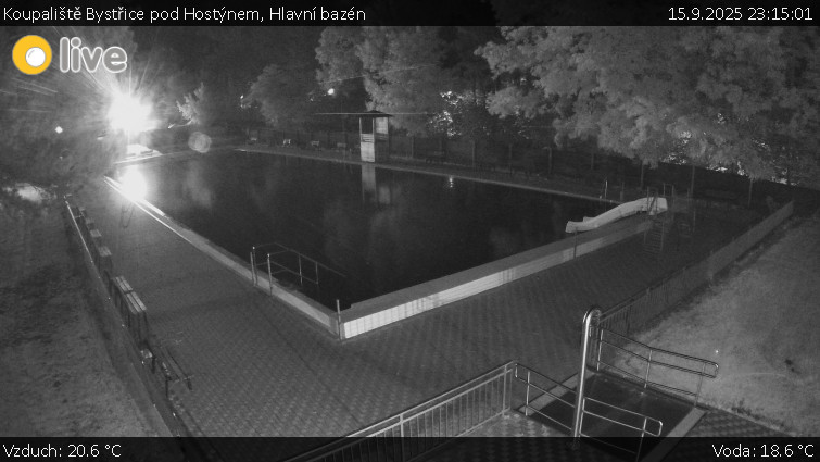 Koupaliště Bystřice pod Hostýnem - Hlavní bazén - 15.9.2025 v 23:15