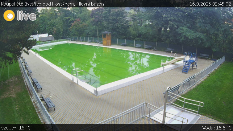 Koupaliště Bystřice pod Hostýnem - Hlavní bazén - 16.9.2025 v 09:45