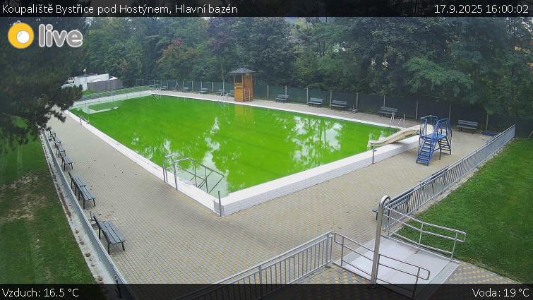 Koupaliště Bystřice pod Hostýnem - Hlavní bazén - 17.9.2025 v 16:00 Koupaliště Bystřice pod Hostýnem - Hlavní bazén - 17.9.2025 v 16:00